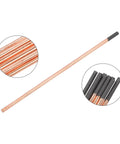 Copper Clad Gouging Carbon Rods Set 6x355mm Electrodes for Cutting and Gouging Metals, close-up of copper coating detail