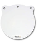 Heavy Duty AR500 Steel Target Set For Rifle And Pistol Practice, Includes Ten Inch, Eight Inch, Six Inch, Four Inch Gongs And Twelve By Twenty Silhouette Plate, One Half Inch Thick, Made In USA, Veteran Owned Range Gear For Real Shooters; image of AR500 steel gong plate.