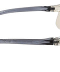 Straight Up Tough Wrap Around Safety Glasses Featuring Unbeatable Impact Resistant Polycarbonate Lenses Gray Frame Side View