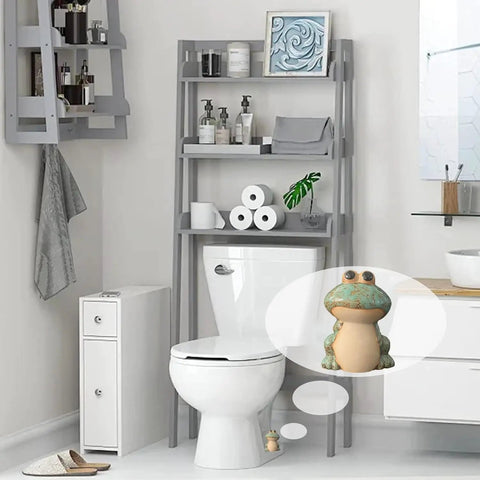 Cute Frog Ceramic Toilet Bolt Caps With Frog Shape Design Hidden Screw Covers For Bottom Of Toilet Decorative And Easy To Install