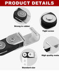 Product details showing a 3 Inch Exhaust Hanger Kit 12 Piece with zinc-coated steel brackets and rubber material for strong support.