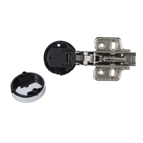 Glass Cabinet Door Hinges With Hydraulic Damping, 2 Sets Stainless Steel 201, 35mm Soft-Close Hinge mechanism detail