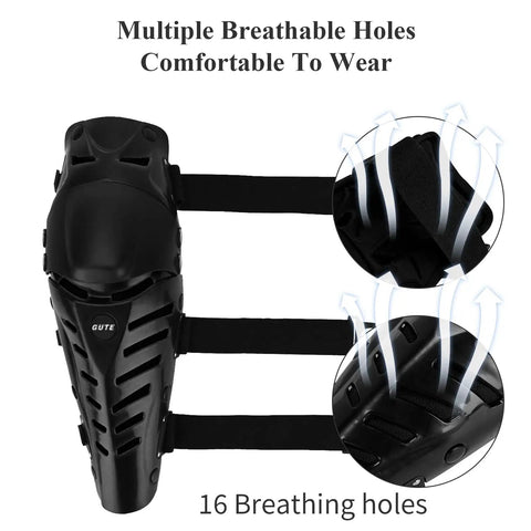 Protective Knee Pads For Motorcycle And Mountain Biking Adjustable Long Leg Sleeve Shin Guards Crashproof Nonslip Gear with PE Shields EVA Padding
