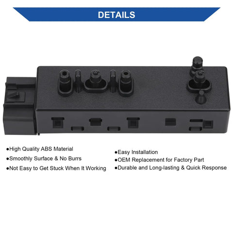 Front view of Power Seat Switch 8-Way Recliner Front Passenger Side Control Replacement For Chevy Camaro Equinox Malibu OEM 25974715 12451498.
