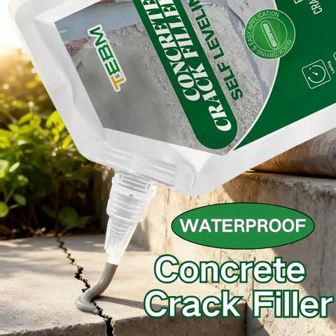 Tough As Nails High Heat Concrete Crack Filler For Outdoor Kitchens And Fire Pits With Heavy Duty Masonry Sealer applied to cracks.