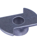 Hinge bore jig insert for 35mm hinges, metal carpentry tool, close-up view