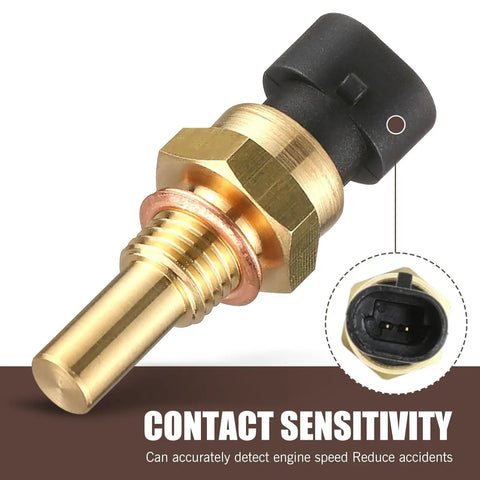 Engine Coolant Temperature Sensor For Delphi III Brass Body Water Temperature Sensor With High Temperature Resistance OEM