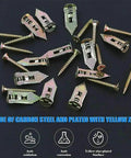 Heavy Duty Self Drilling Drywall Anchors And Screws Kit With 50 Pieces For Quick Secure Hollow Wall Mounts Deep Thread Design Delivers Strong Holds In Drywall And More Large Capacity Expansion Set For DIY Projects carbon steel yellow zinc plated anchors and screws