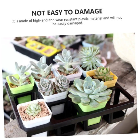 5 Piece Nursery Pot Brackets For Germination And Transplant Breathable Plant Tray Racks For Greenhouse Gardening Space Saving Root Safe Supports Easy To Use Plant Stand For Pots Durable Plastic Design