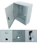 16 By 8 By 20 NEMA 4X Electrical Junction Box Beefy Outdoor Rugged Steel Enclosure With Dual Key Lock Open View