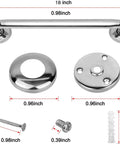 Two Pack 18 Inch Stainless Steel Shower Grab Bars For Tub And Shower Built Tough Up To 500 Lbs Rust Resistant Bath Handrails