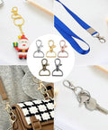Kickass Swivel Clasp Hooks For Key Chains And Lanyards, D Ring Snap Clips For Purse Hardware, assorted colors and styles.