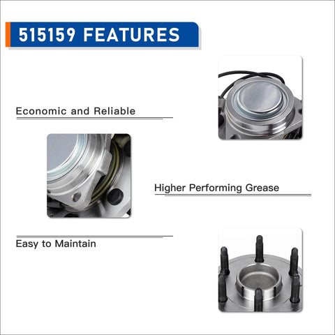 Front Wheel Bearing Hub Assembly Fits GM Full Size Trucks And SUVs Including Silverado 1500, features overview.