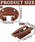 Premium 8 Pack Drawer Slide Replacement Kit Featuring Smooth Roller Tracks Heavy Duty Plastic Guides dimensions displayed