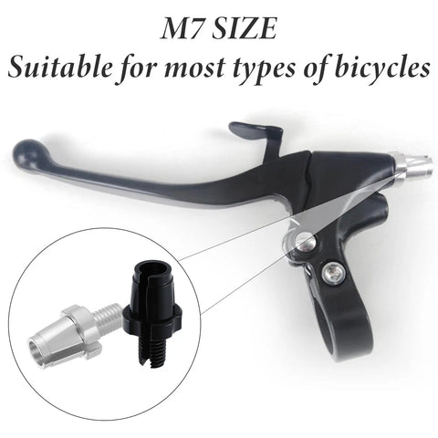 4 Pack M7 Bike Brake Lever Adjuster Screws 7mm Aluminum Alloy Brake Cable Adjusting Screws For Bicycles Mountain And Road Bikes Silver And Black