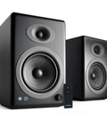 Powered Bookshelf Speakers For Turntables, Vinyl Setup And Streaming - 150W Of Room-Filling Crisp Kickin' HiFi Audio in black