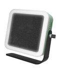 Compact Rechargeable Solder Fume Extractor And Mini Solder Fan With Bright Led Spotlight Hella Smooth Operation For Phone Circuit Fixes No Sweat Portable Smoke Absorber on a black stand.