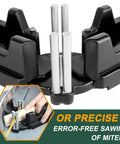 Real Deal Two In One Mitre Measuring And Cutting Tool for Swift Precision Woodworking Cuts, angle finder with sturdy design.