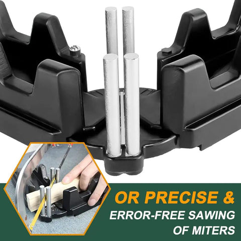 Real Deal Two In One Mitre Measuring And Cutting Tool for Swift Precision Woodworking Cuts, angle finder with sturdy design.