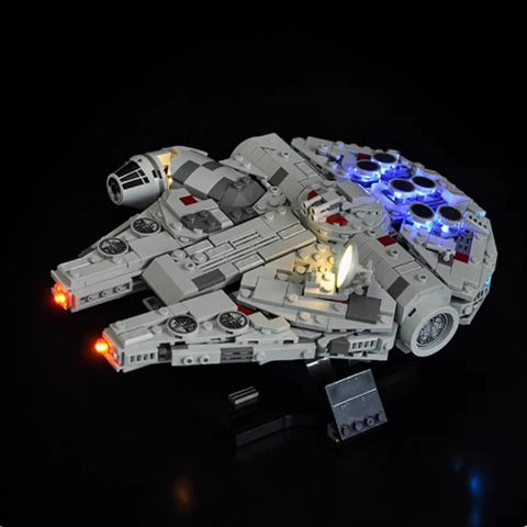 Airship 75375 Lighting Kit For Display USB Powered LED Lamp on model with glowing lights in dark setting