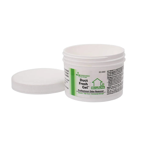Duct Fresh Gel Odor Eliminator For HVAC Systems, Non Toxic Deodorizer And Cleaner That Removes Odors, Not Just Masks Them, product jar.