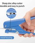 Handheld Badge Slot Punch for PVC ID Cards, Business Cards, Name Tags, and Luggage Tags - 19/32 by 5/32 Inch Hole, All Metal Construction