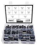 Open box of Electrolytic Capacitor Kit 158 Piece Set, 400V, 10 Values From 1uF To 100uF, Aluminum Case, Great For Prototyping