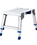 Beefy Aluminum Folding Work Platform With Adjustable Height From 12 To 16 Inches 500 Lb Capacity Non Slip Work Surface Portable Bench For Painting Cleaning Home And Pro Use, folded view