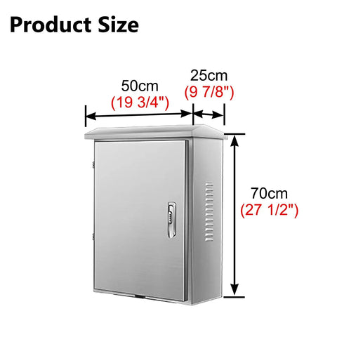 Badass Stainless Steel EV Charger Cover With Auto Lock And Secure Wall Mount Bracket dimensions 50cm x 25cm x 70cm for Tesla and every plug-in car.