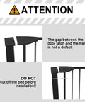 Installation instructions for Extra Wide Baby Gate For Stairs And Doorways From 29.93 To 51.5 Inches Auto Close Safe Gate For Kids And Pets.