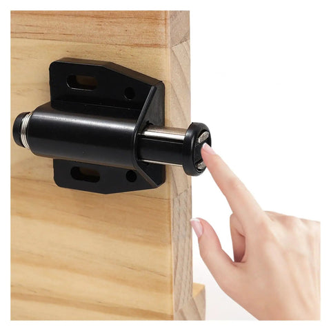 Grab These 8 Pack Single Magnet Cabinet Catches For The Perfect Door Stopper And Rebounder With Invisible Design And Seamless Clean Look For Cupboards And Wardrobes on wooden cabinet