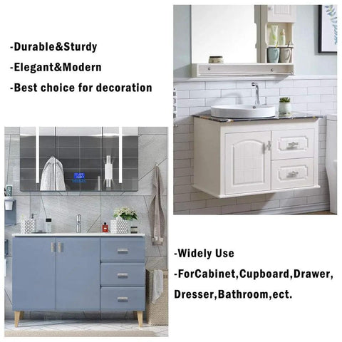Bathroom showcasing durable cabinet and wall-mounted vanity with 25 Pack Brushed Nickel Cabinet Knobs And T Bar Drawer Pulls