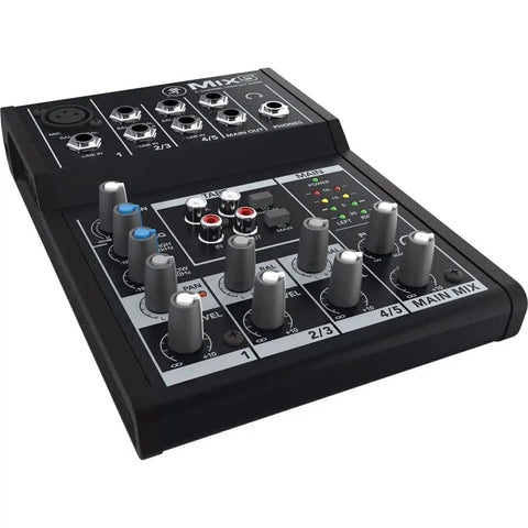 Five Channel Compact Mixer With Mad Headroom And Low Noise, Mic And Line Input, Two Band EQ, Phantom Power For Condenser Mics