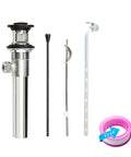 Oil Rubbed Bronze Pop Up Drain Stopper Assembly For Bathroom Vanity Sink With Lift Rod And Overflow Solid Brass Construction