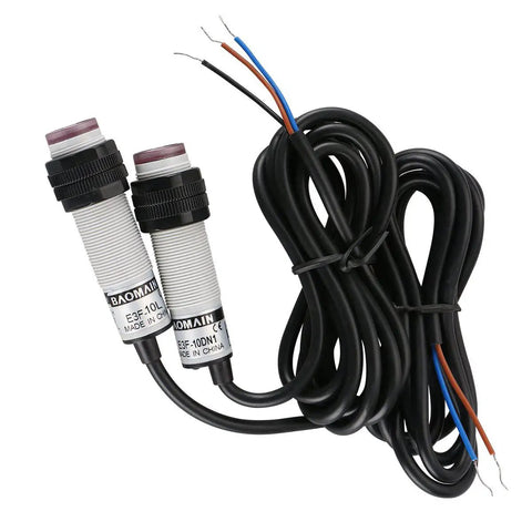 M18 Infrared Through Beam Photoelectric Sensor Switch Built for Shop Floor with Rugged Performance 10m Sensing Distance NPN NO NC