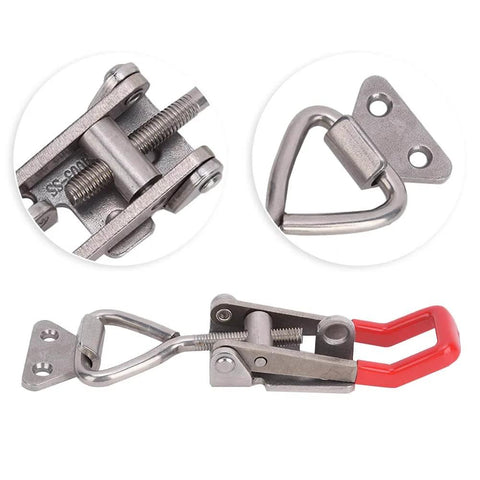Heavy Duty Toggle Clamp 304 Stainless Steel With Adjustable Lever Handle Delivers 250Kg Clamping Force for Welding Jigs
