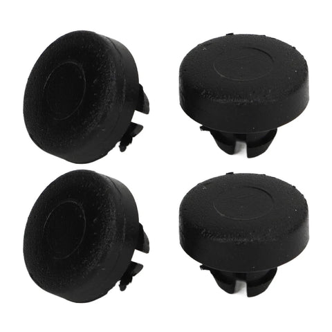 Close-up of Boot Lid Hinge Stops 12832495 Replacement For 9 3 Convertible 2004 Onwards in black ABS, set of four.