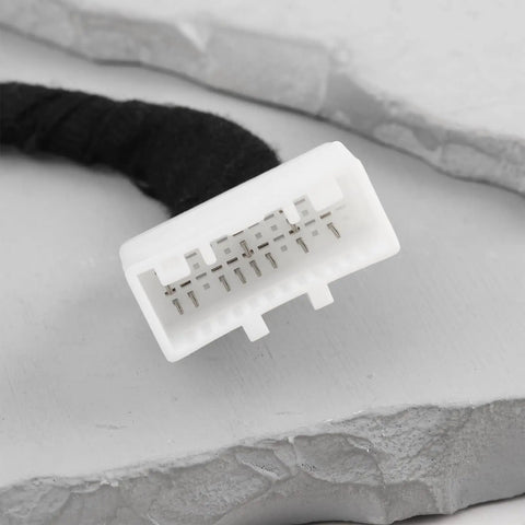 Close-up of the Straight Swap Charging Port Module Wiring Harness For Tesla Model 3 And Model Y 2017 Through 2023 connector pins.