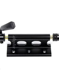 Alloy Quick Release Fork Mount Bike Block 9x100mm for truck bed rack, shown in black with quick release skewer.