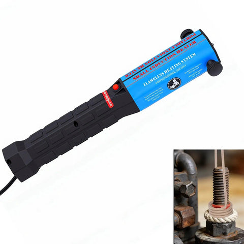 Killer 1300W Induction Heater For Auto Repair Includes Eight Swappable Coils For Lightning Fast 25 Second Heat with corded handle.