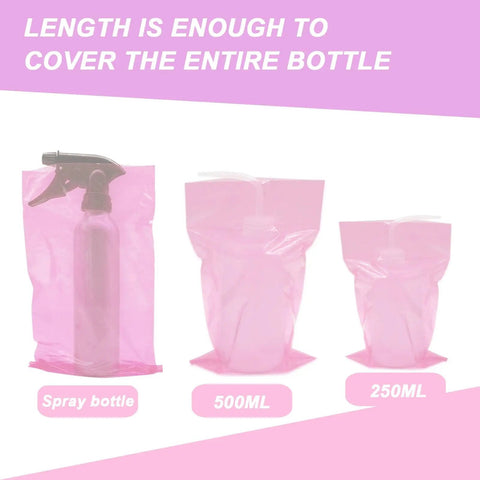 250 Pack Pink Tattoo Wash Bottle Bags Disposable Covers For Tattoos 5.9 By 10.25 Inches One Time Use Tear Resistant Polyethylene Pro Grade Quality For Pro Shops
