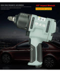 Professional Grade Half Inch Drive Pneumatic Impact Wrench Tough As Nails Air Powered Tool For Grease Monkey Auto Shop Repair Heavy Duty Mechanic Essentials, shown in side profile with detailed grip.