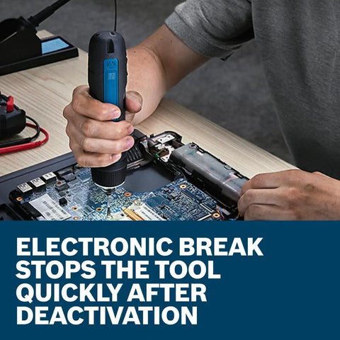 Person using 4V Max USB C Rechargeable Screwdriver With Dual Activation For On The Go Use Ultra Compact Design Lightweight Under 1 Lb
