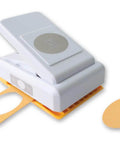 SlimLock Large Oval Punch 40mm By 30mm for scrapbooking and card making, white tool with upside down alignment for precise cuts