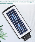 JUDYSSY 360W Solar Street Lights Outdoor solar panel with polycrystalline silicon design for efficient energy capture.