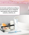 Airplane Style Hanging Roll Up Cosmetic Bag With Four Removable Pouches Waterproof Foldable Travel Makeup Organizer by sink