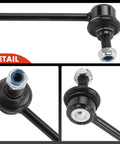 Close-up of steel end links from 2 Pack Beefed-Up Rear Sway Bar End Links Stabilizer Kit For Honda Pilot 2003-2008 And Acura MDX 2001-2006