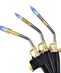 Propane Torch Head With Three Nozzles Trigger Start MAP Pro Gas Torch Push Button Igniter Welding Torch Head For MAP Pro Cylinders