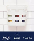 Bathtime Storage Bin For Baby Essentials Non Toxic Plastic Organizer With Removable Drying Bin Wall Mount Easy Cleanup