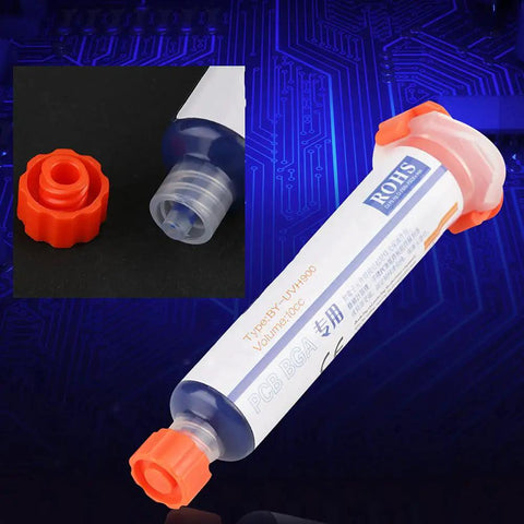 No Clean Soldering Insulating Protective Coating Liquid Paste Light Activated for PCB and BGA Board Repair in tube with cap